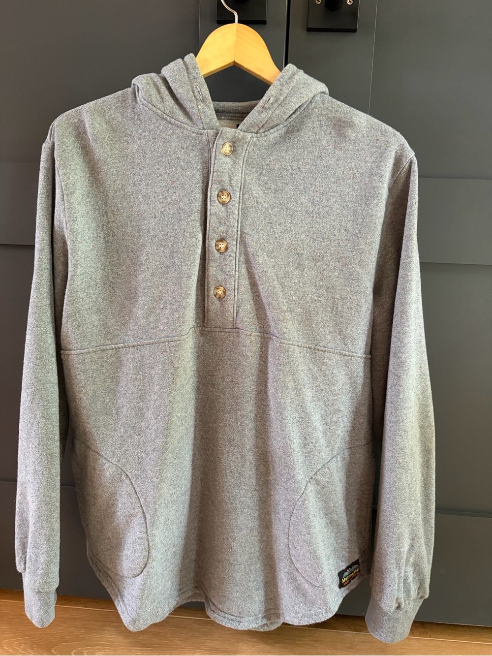Hooded Henley Pullover Sweater